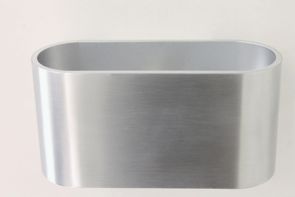 Strakke ovalen wandlamp OVALO 16 cm | Aluminium