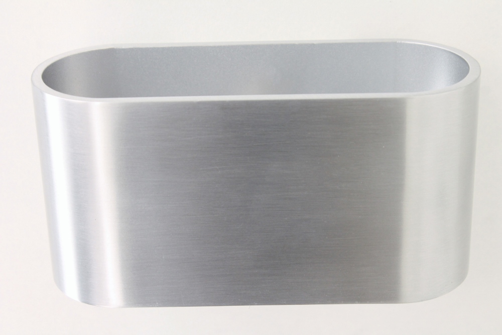 Strakke ovalen wandlamp OVALO 16 cm | Aluminium