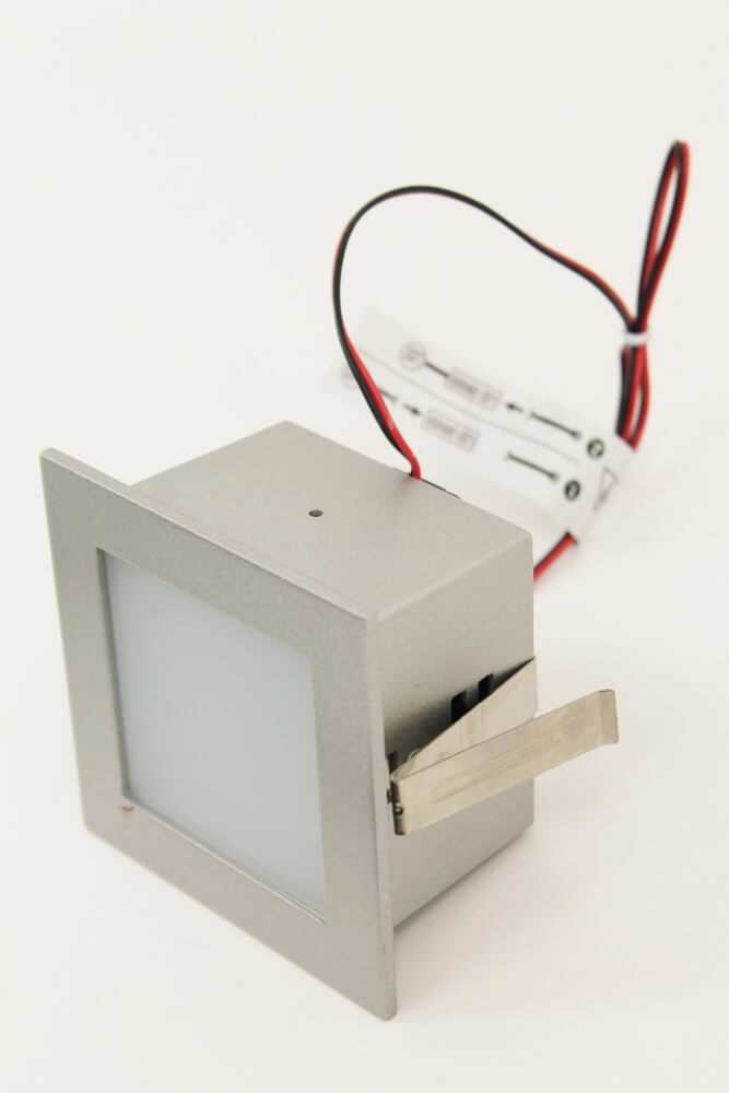 Trapverlichting / Inbouw wandlamp CUADRO LED warm wit | Aluminium