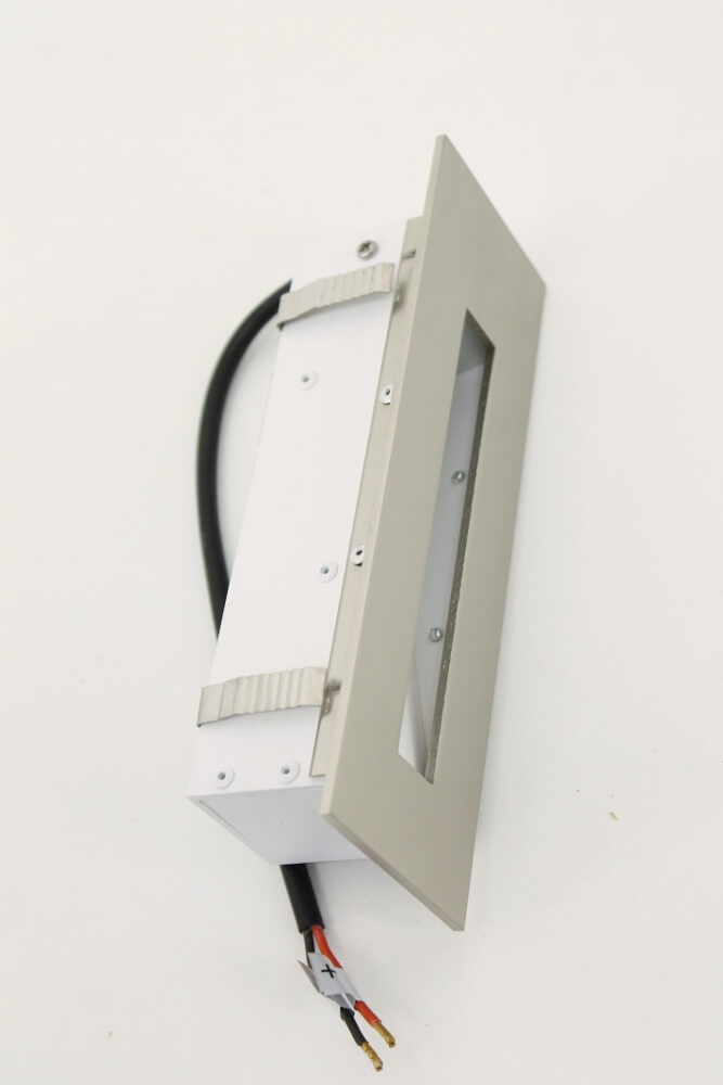 Trapverlichting / Inbouw wandlamp SIMPLY LED warm wit | Staal