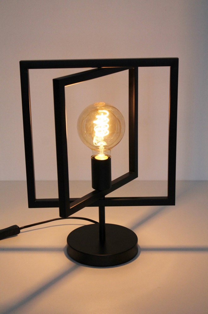 Metalen verstelbare frame tafellamp MARCO | Zwart