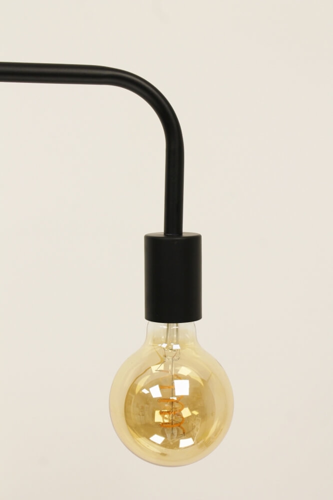 Minimalistische retro vloerlamp DEMBA I zwart | 160 cm