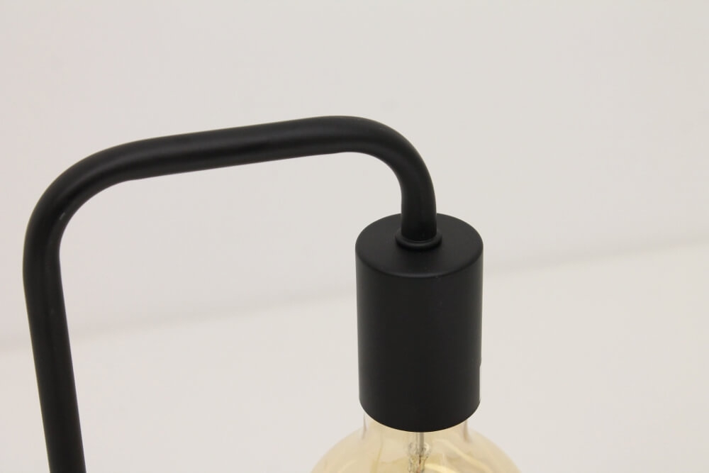 Minimalistische retro tafellamp DEMBA I zwart | 35 cm