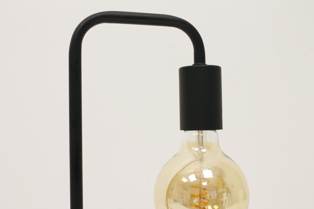 Minimalistische retro tafellamp DEMBA I zwart | 35 cm