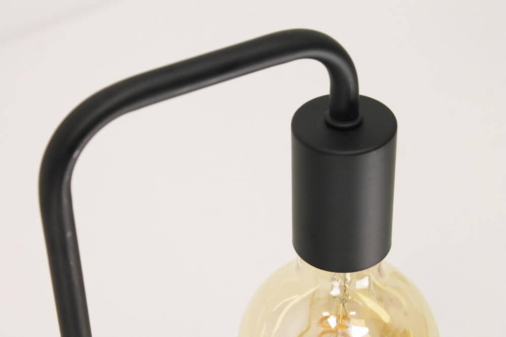 Minimalistische retro tafellamp DEMBA I zwart | 35 cm