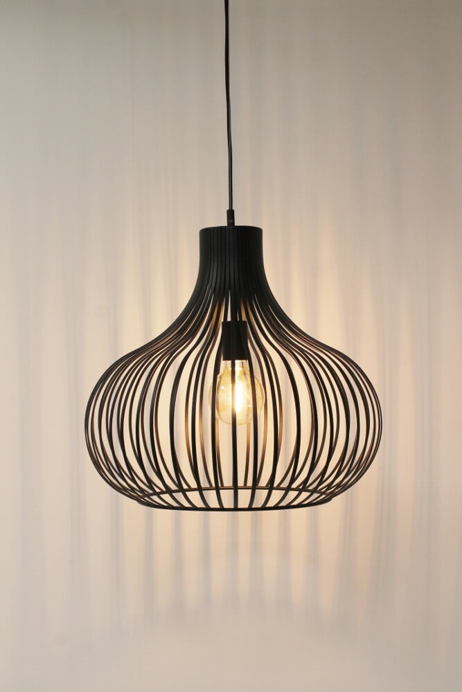 Sierlijke hanglamp GABRI M zwart | Ø 38 cm