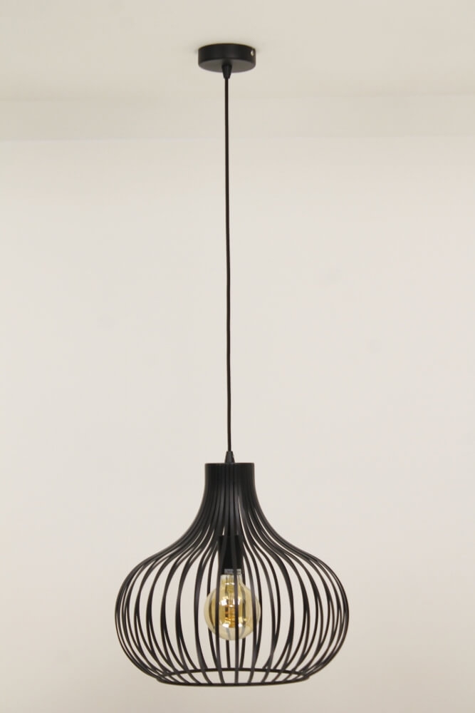 Sierlijke hanglamp GABRI M zwart | Ø 38 cm