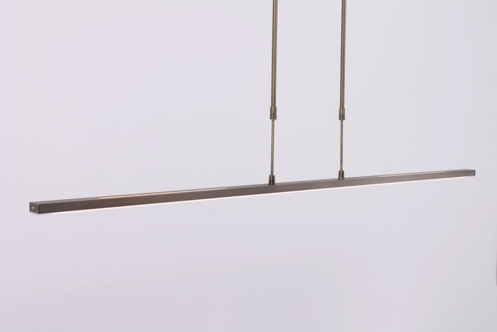 Strakke moderne design hanglamp ZALINA LED | Brons 120 cm