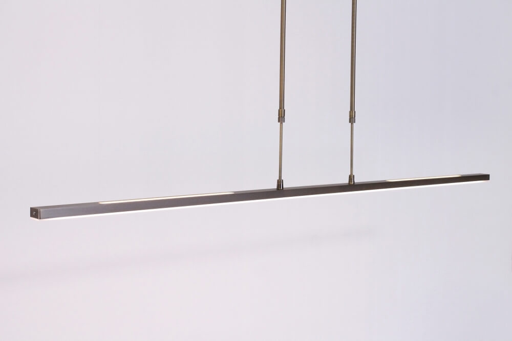 Strakke moderne design hanglamp ZALINA LED | Brons 120 cm