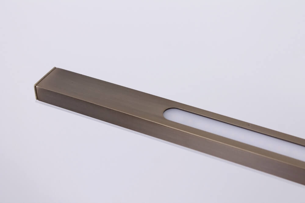 Strakke moderne design hanglamp ZALINA LED | Brons 120 cm