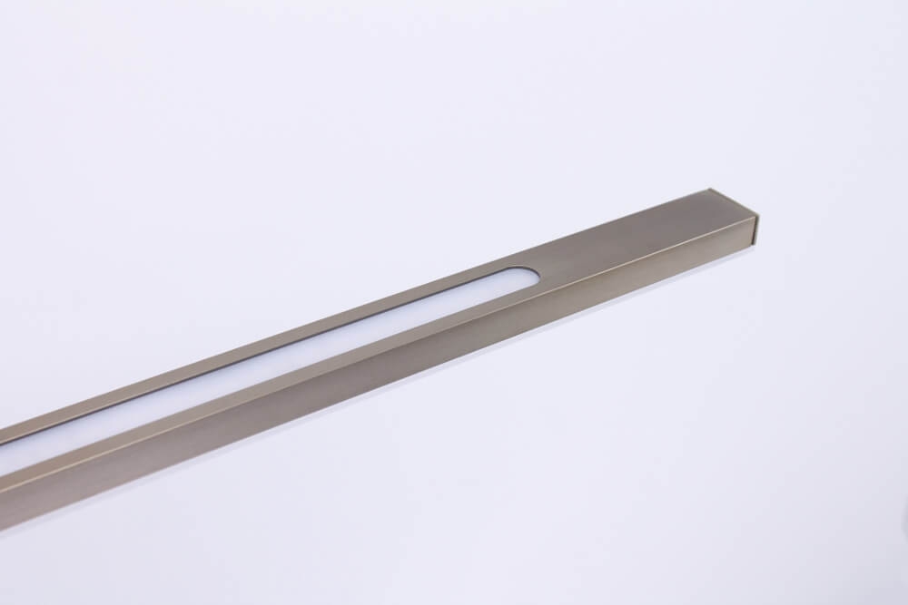 Strakke moderne design hanglamp ZALINA LED | Brons 120 cm