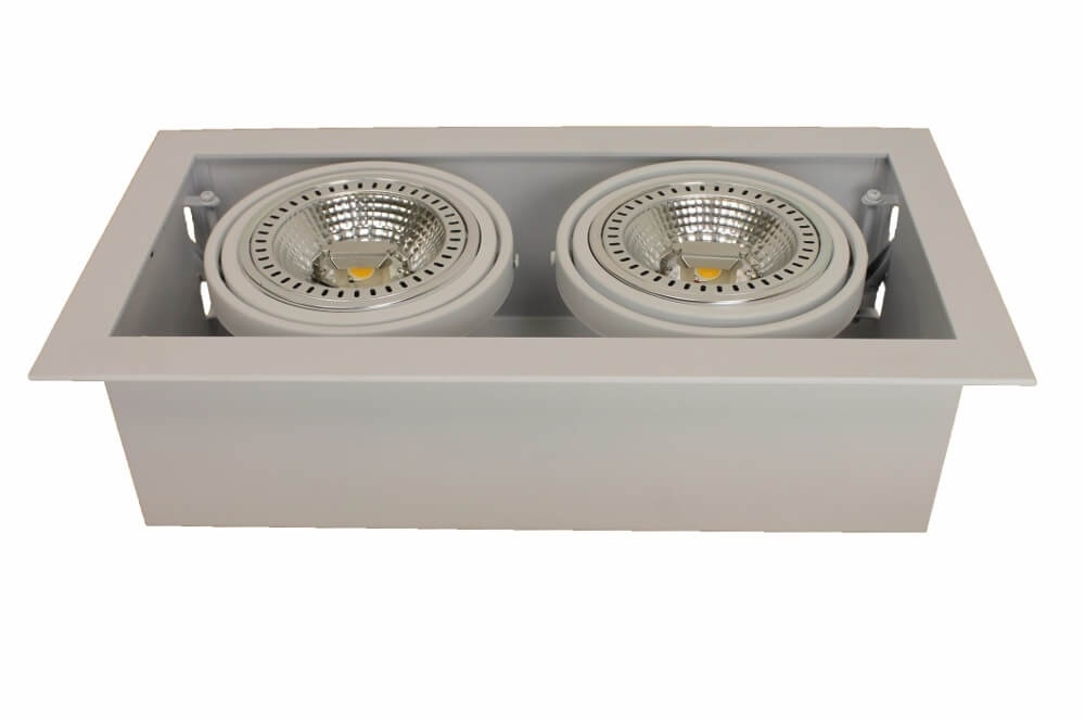 TRIMLESS vierkante inbouwspot XL AR111 DOUBLE wit