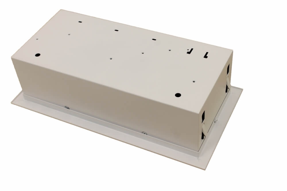 Vierkante inbouwspot AR111 DOUBLE XL met witte rand