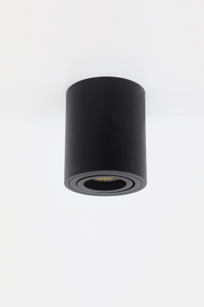 Kantelbare plafondlamp / Opbouwspot REBEL XS 8 cm | Zwart rond