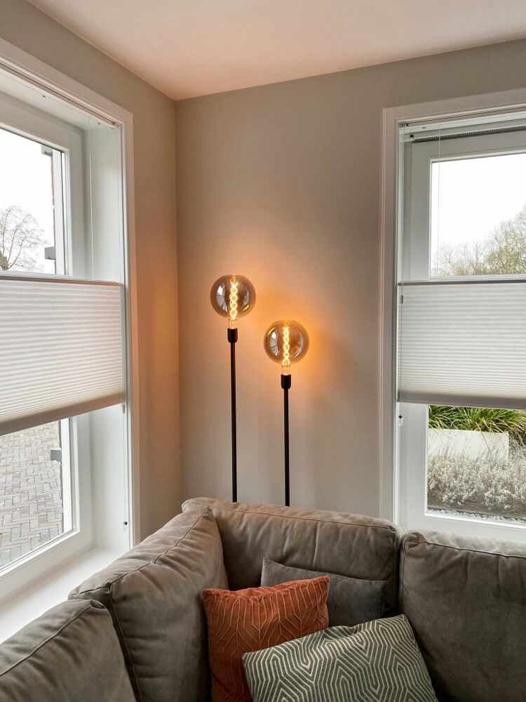 Zwarte vloerlamp 1-lichts TUBE 155 cm | Exclusief lichtbron