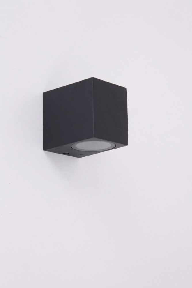 Buitenlamp / Wandlamp ZORA LED 1-lichts vierkant | Zwart
