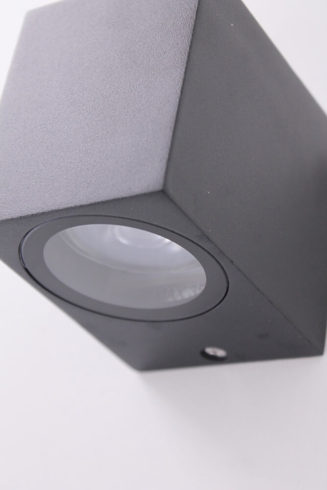 Buitenlamp / Wandlamp ZORA LED 1-lichts vierkant | Zwart
