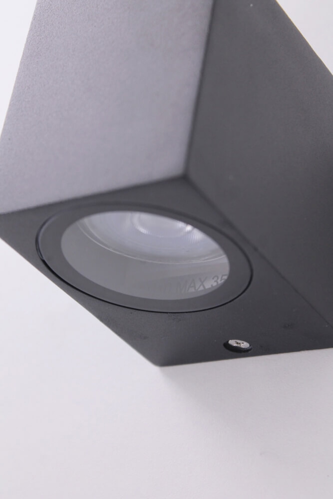 Buitenlamp / Wandlamp ZORA LED 1-lichts vierkant | Zwart