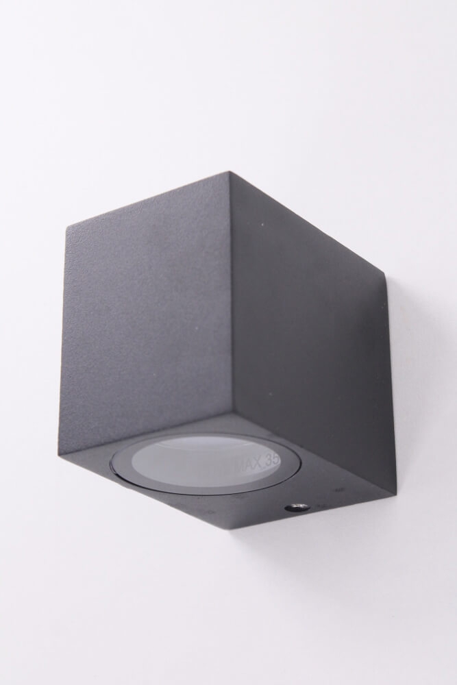 Buitenlamp / Wandlamp ZORA LED 1-lichts vierkant | Zwart