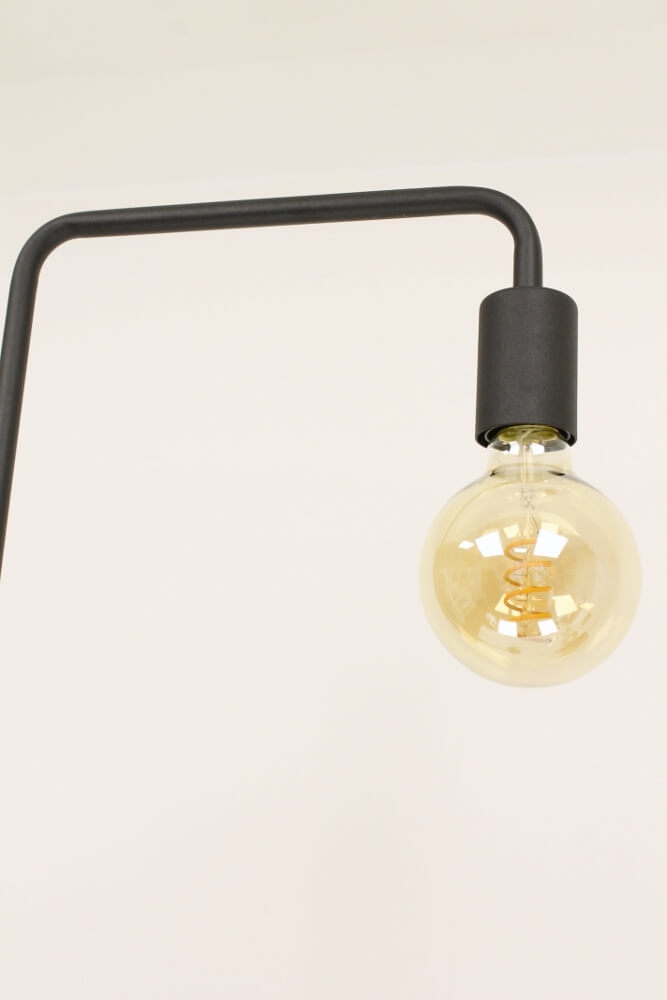 Minimalistische retro vloerlamp DEMBA II zwart | 150 cm