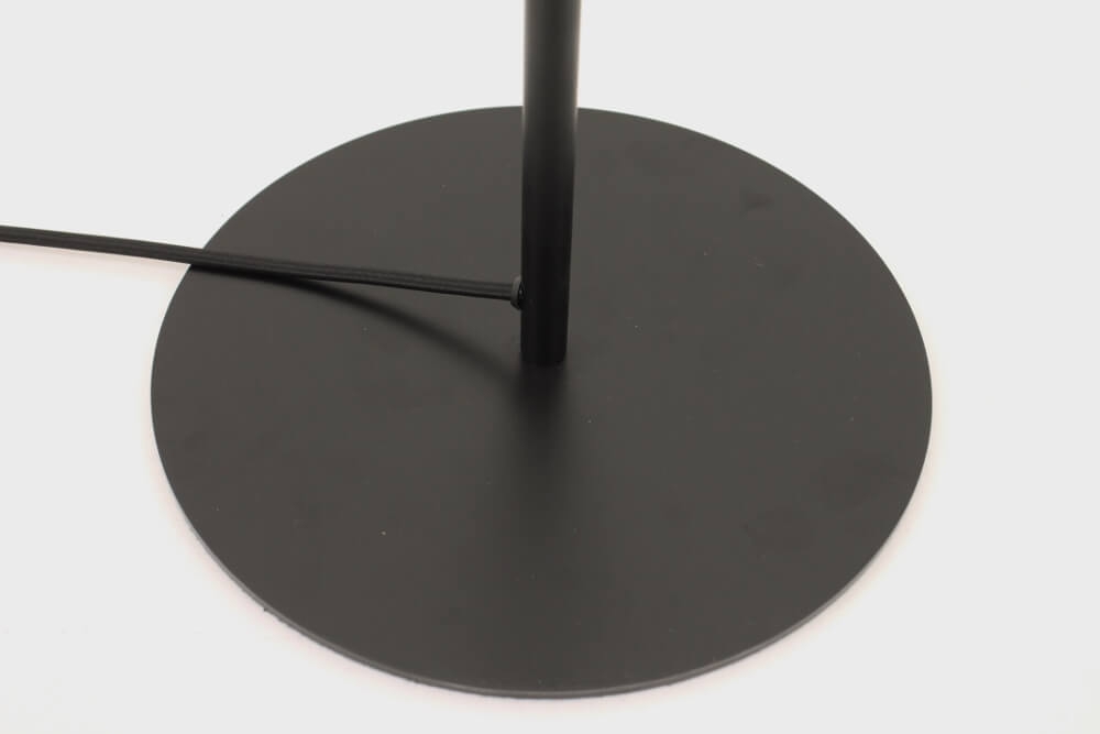 Stijlvolle vloerlamp LUNAR met 4 smoke glazen bolletjes