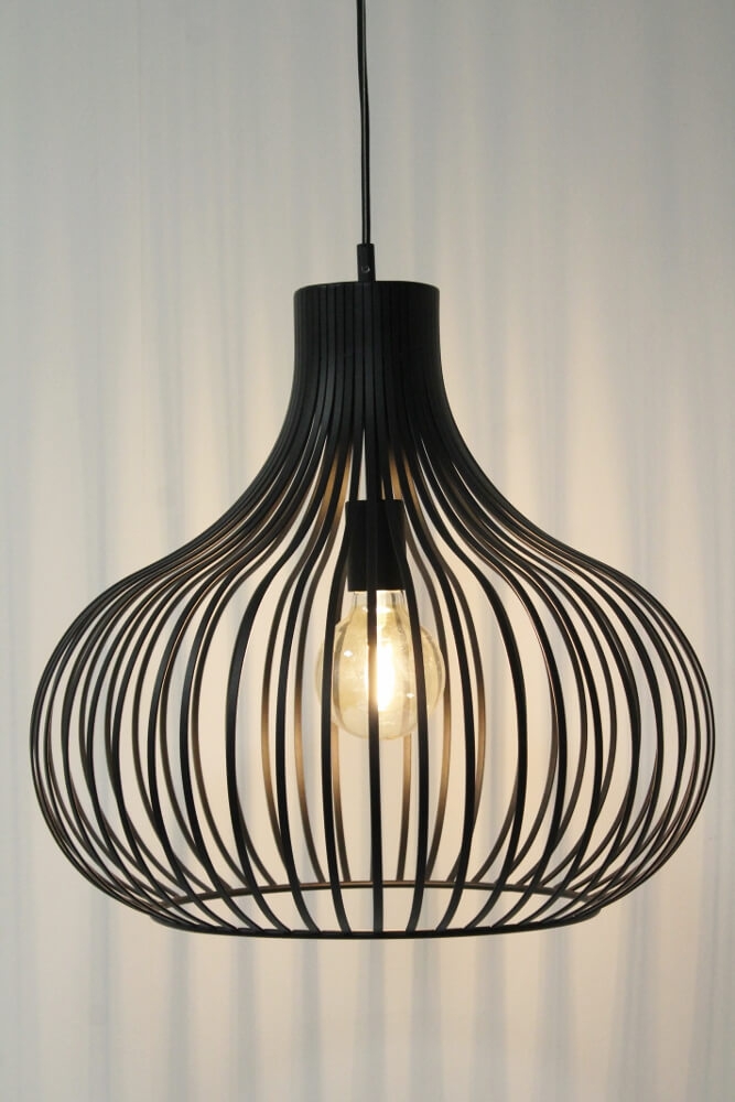 Sierlijke hanglamp GABRI XL zwart | Ø 60 cm