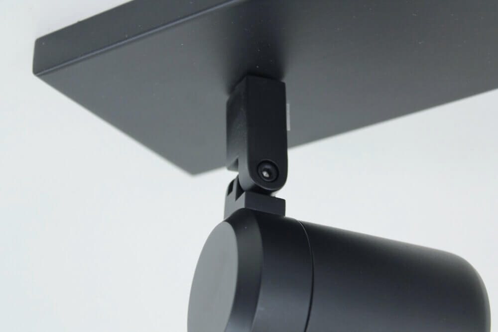 Kantelbare 3-lichts opbouwspot balk DOCCIA IP44 | Zwart