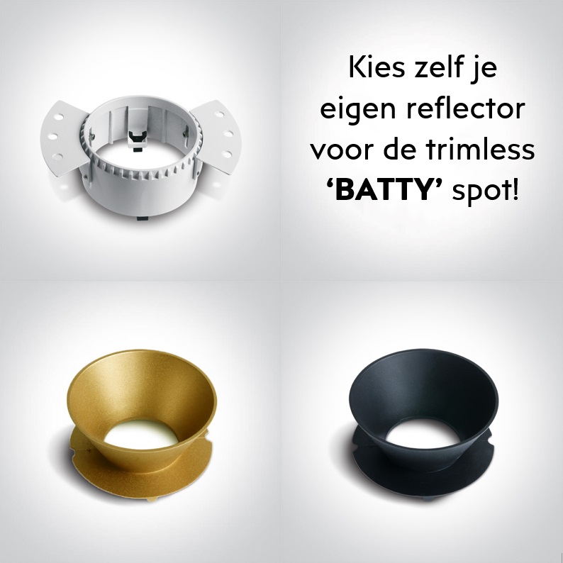 TRIMLESS ronde inbouwspot BATTY GU10 | Goud