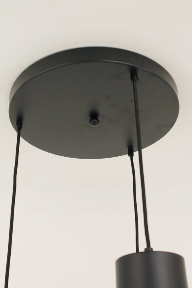 Ronde plafondplaat PRO LINE zonder gaten Ø 35 cm | Zwart