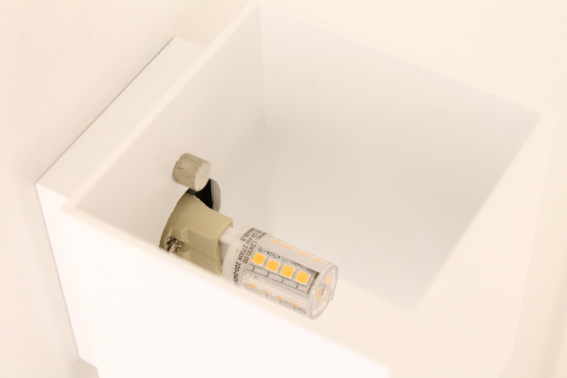 Strakke wandlamp LED 10 x 10 cm | Wit