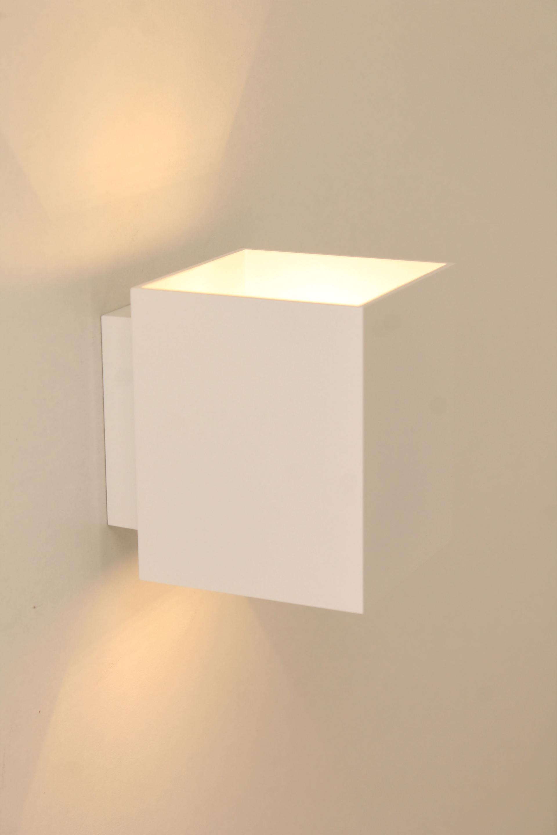 Strakke wandlamp LED 10 x 10 cm | Wit