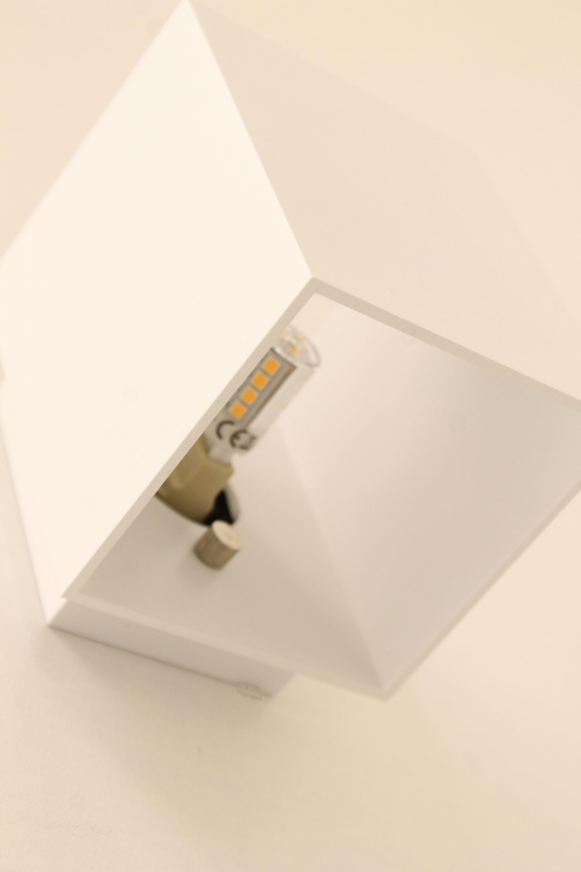 Strakke wandlamp LED 10 x 10 cm | Wit