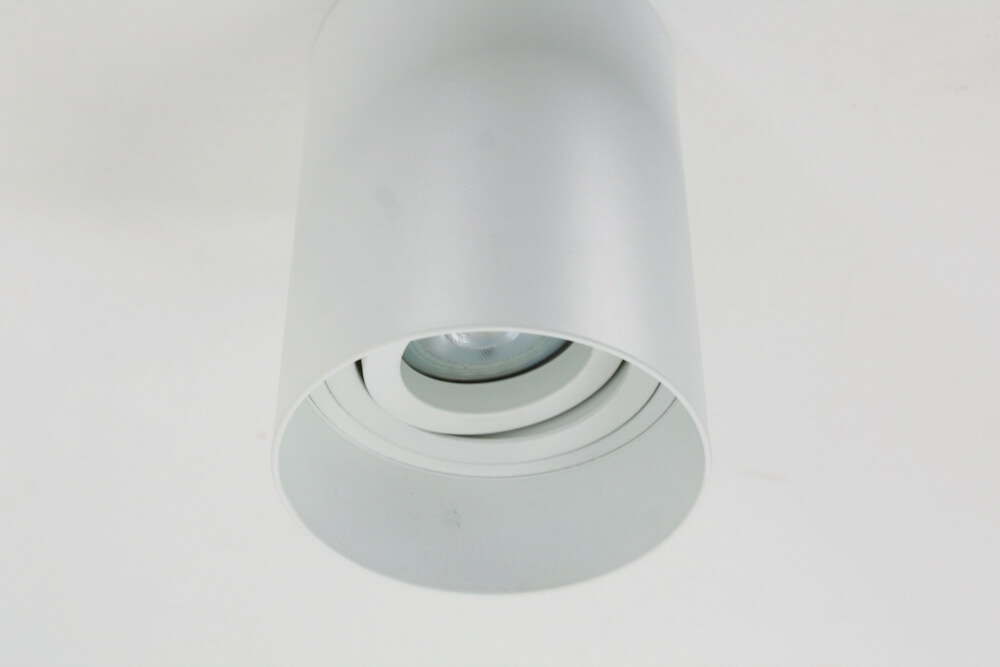 Plafondlamp / Opbouwspot HONAC 1-lichts rond | Wit