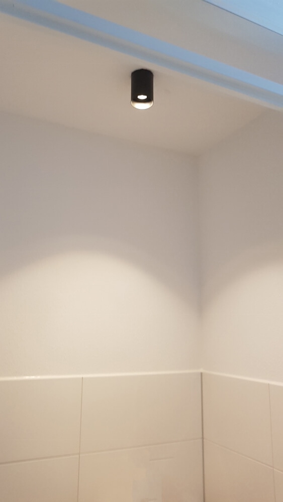 Plafondlamp / Opbouwspot HONAC 1-lichts rond | Zwart
