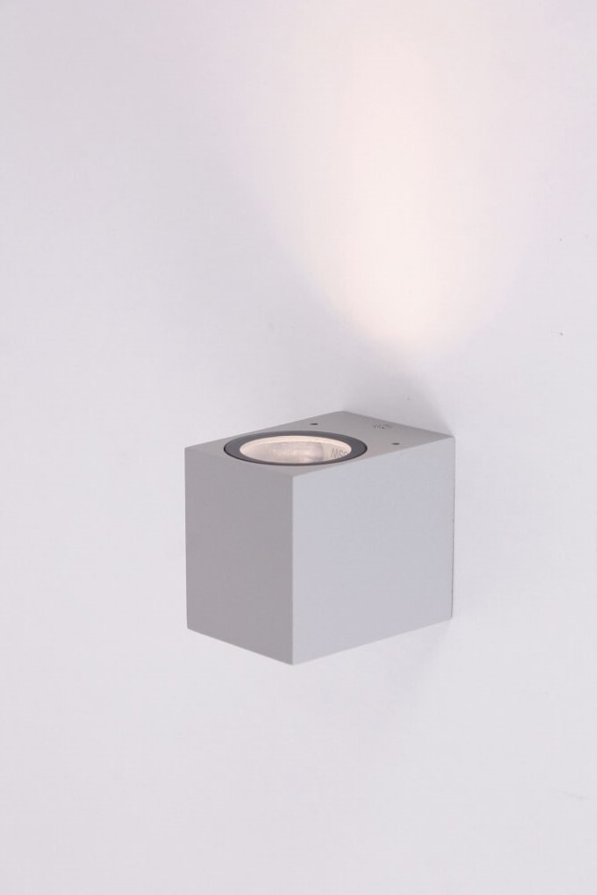 Buitenlamp / Wandlamp ZORA LED 1-lichts vierkant | Betongrijs