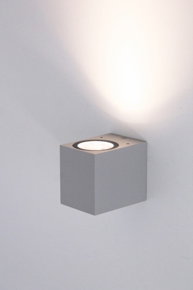 Buitenlamp / Wandlamp ZORA LED 1-lichts vierkant | Betongrijs