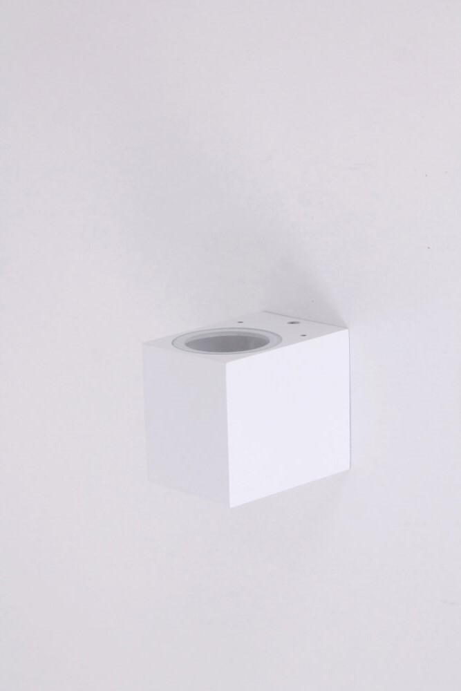 Buitenlamp / Wandlamp ZORA LED 1-lichts vierkant | Wit