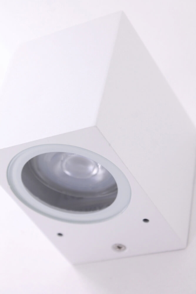 Buitenlamp / Wandlamp ZORA LED 1-lichts vierkant | Wit