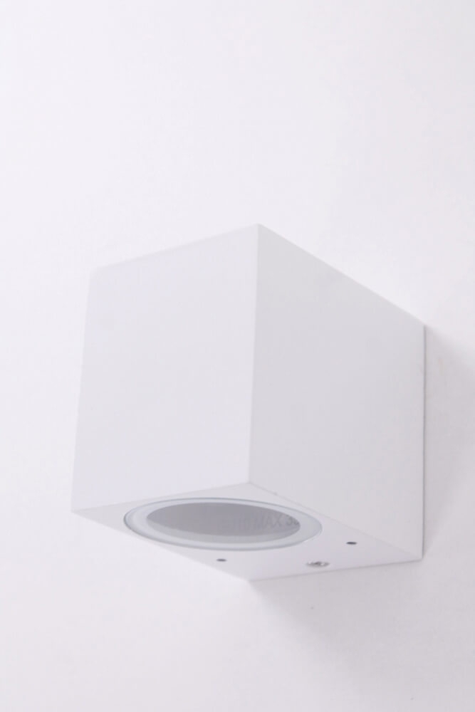 Buitenlamp / Wandlamp ZORA LED 1-lichts vierkant | Wit