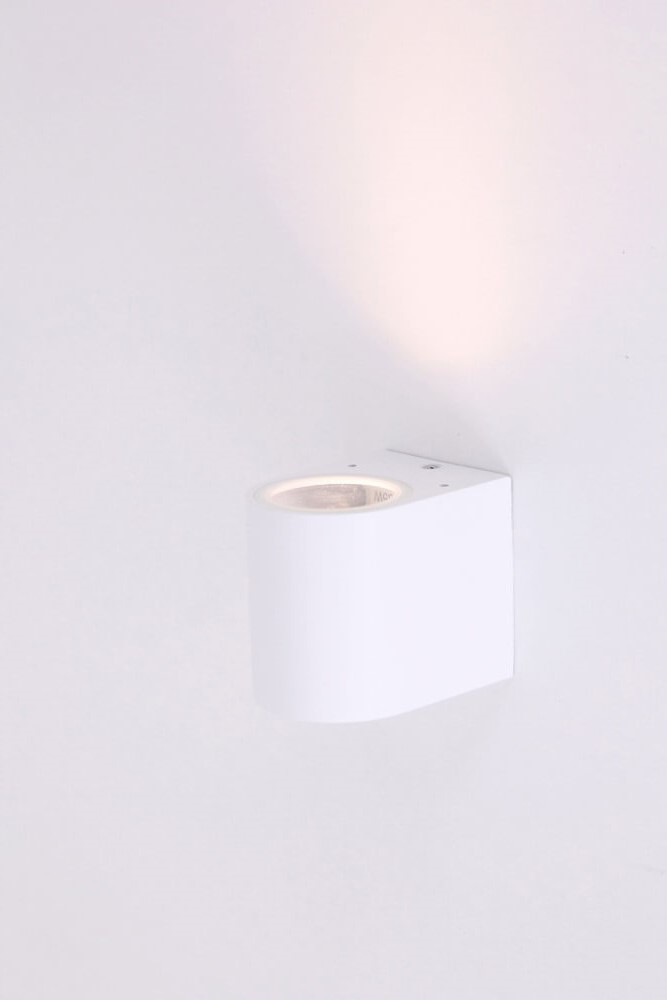 Buitenlamp / Wandlamp ZORA LED 1-lichts rond | Wit