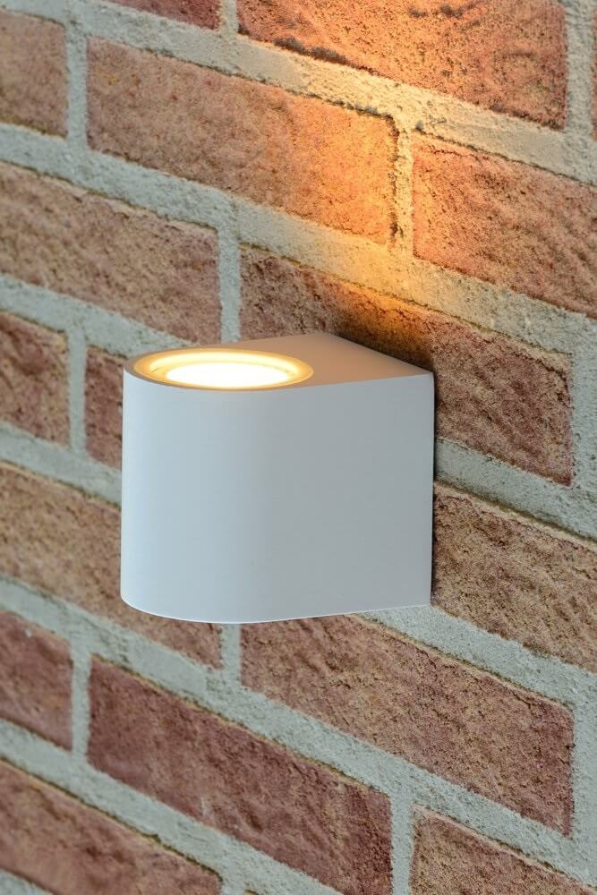 Buitenlamp / Wandlamp ZORA LED 1-lichts rond | Wit