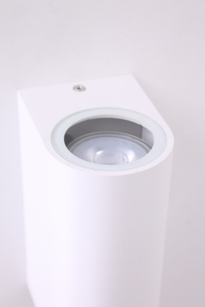 Buitenlamp / Wandlamp ZORA LED 2-lichts rond | Wit