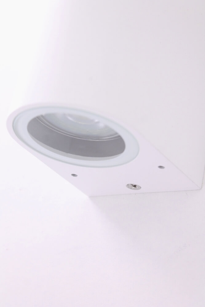 Buitenlamp / Wandlamp ZORA LED 2-lichts rond | Wit