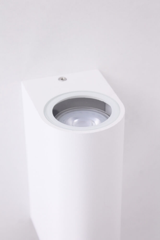 Buitenlamp / Wandlamp ZORA LED 2-lichts rond | Wit