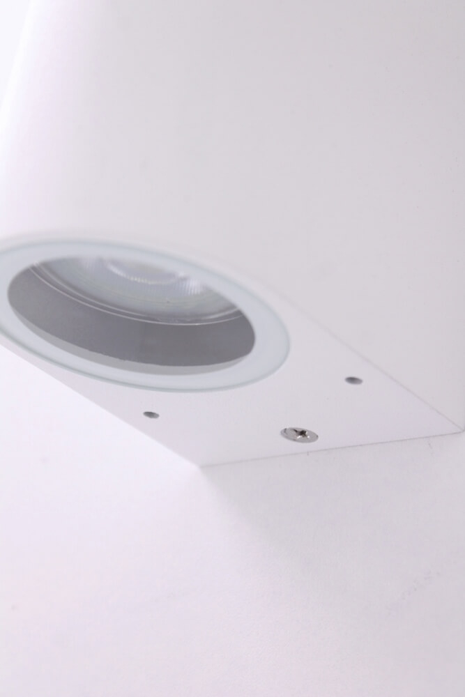 Buitenlamp / Wandlamp ZORA LED 2-lichts rond | Wit