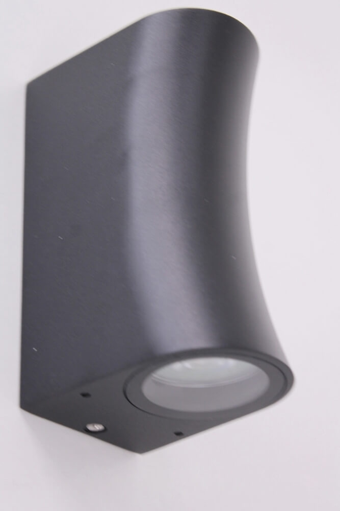 Buitenlamp / Wandlamp ZORA LED 2-lichts gebogen | Zwart