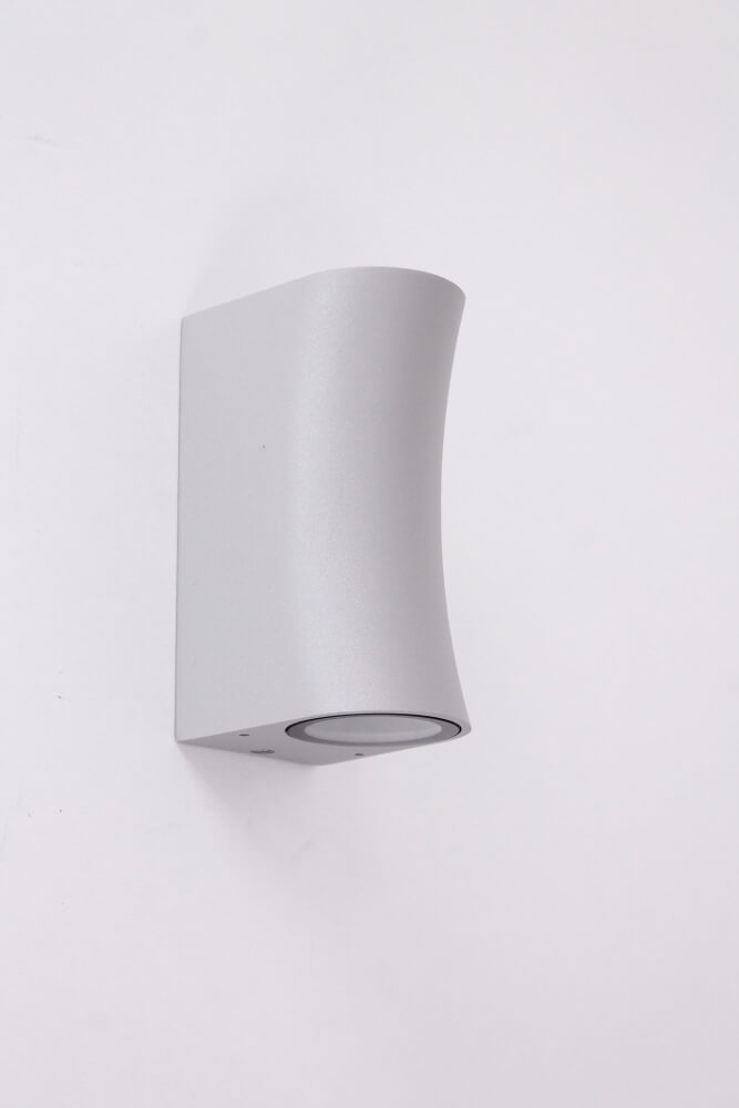 Buitenlamp / Wandlamp ZORA LED 2-lichts gebogen | Betongrijs