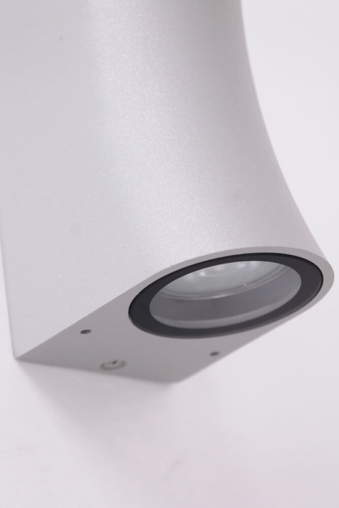 Buitenlamp / Wandlamp ZORA LED 2-lichts gebogen | Betongrijs