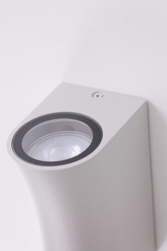 Buitenlamp / Wandlamp ZORA LED 2-lichts gebogen | Betongrijs