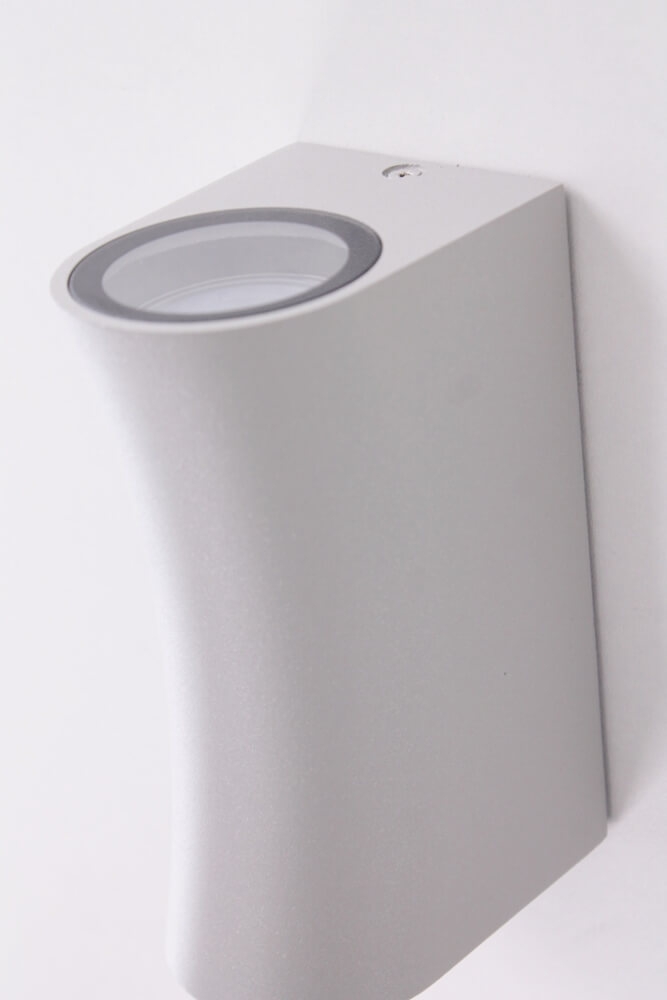 Buitenlamp / Wandlamp ZORA LED 2-lichts gebogen | Betongrijs
